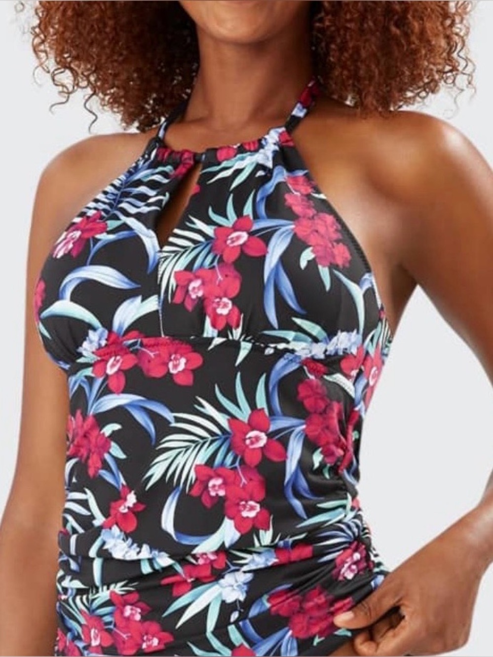 Tommy Bahama tankini swim set with matching cover up Midnight Orchid
Reversible